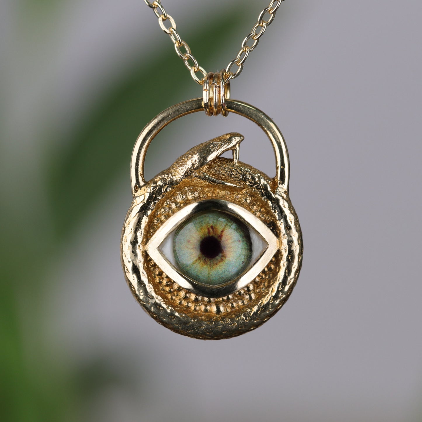 "OUROBOROS TILSIMI" | Sonsuz Koruma Göz Kolye (Gümüş & Pirinç)