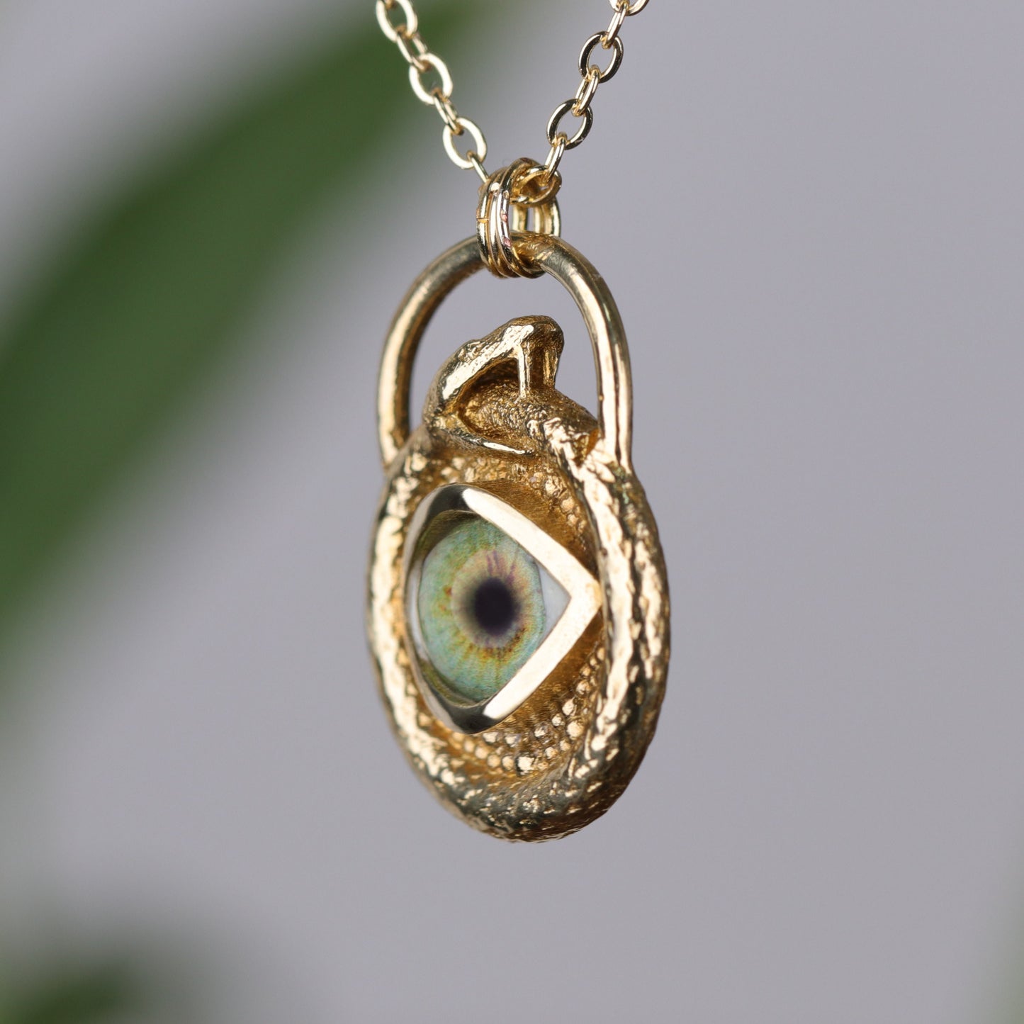 "OUROBOROS" | Sonsuz Koruma Göz Kolye (Gümüş & Pirinç)