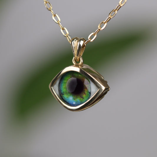 "IRIS" | Gerçekçi Göz Tılsım Kolye (Gümüş & Pirinç)