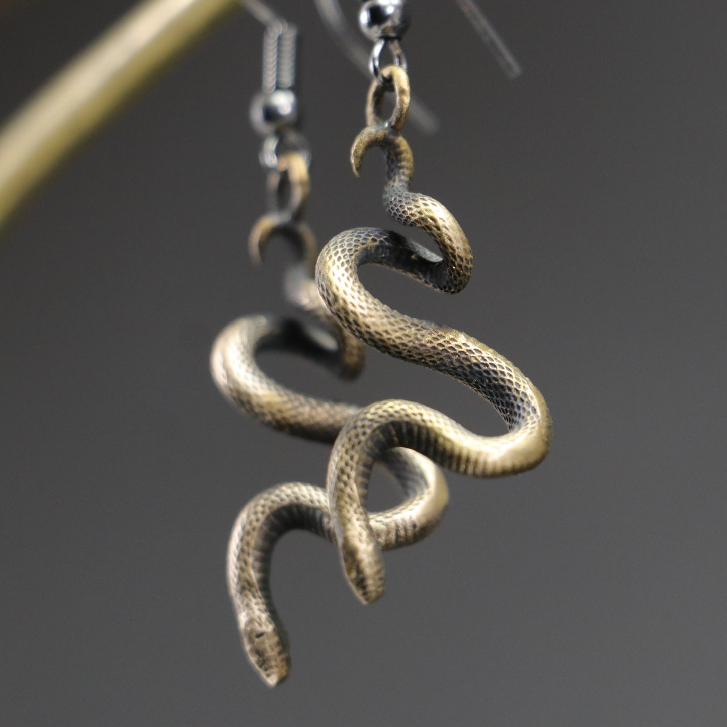 925 Silver Snake Earrings