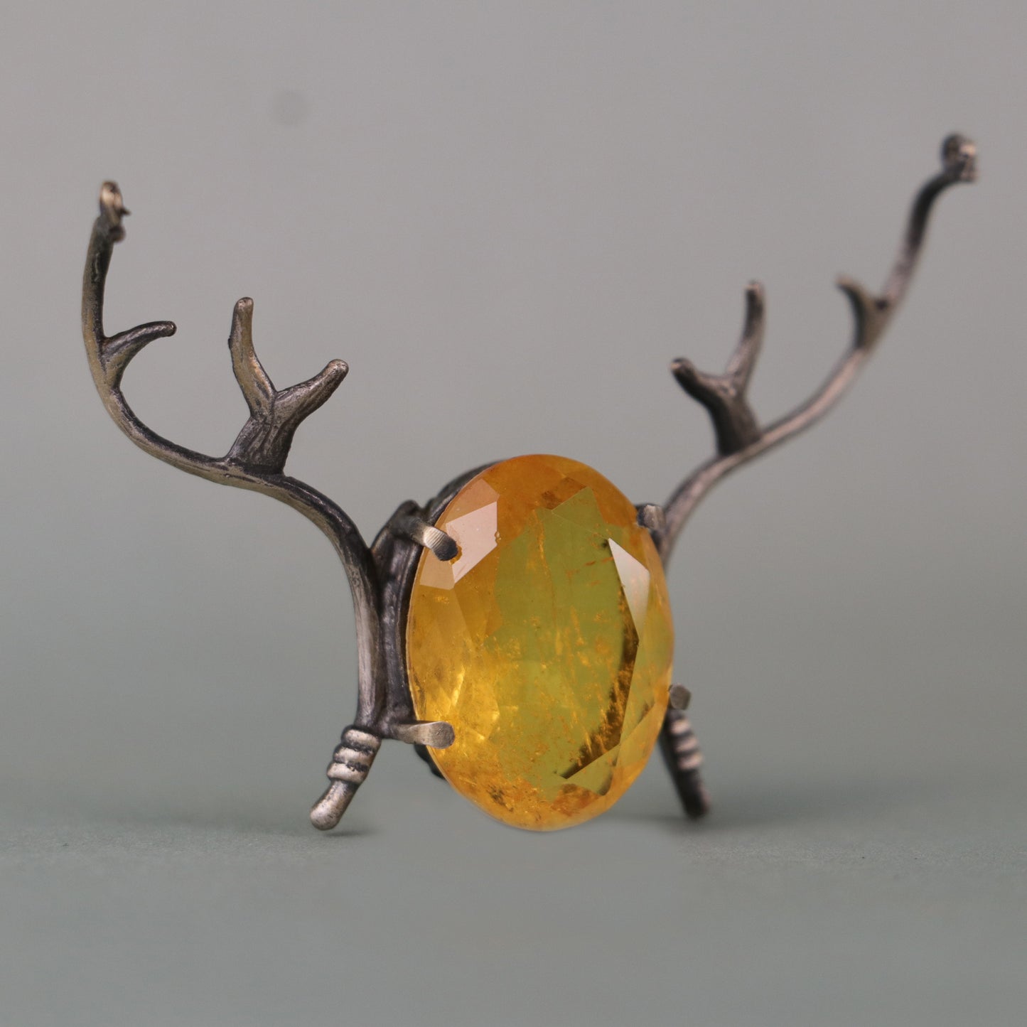 Alageyik Boynuzu Kolye (Tüm Maden ve Taş Seçenekleri)