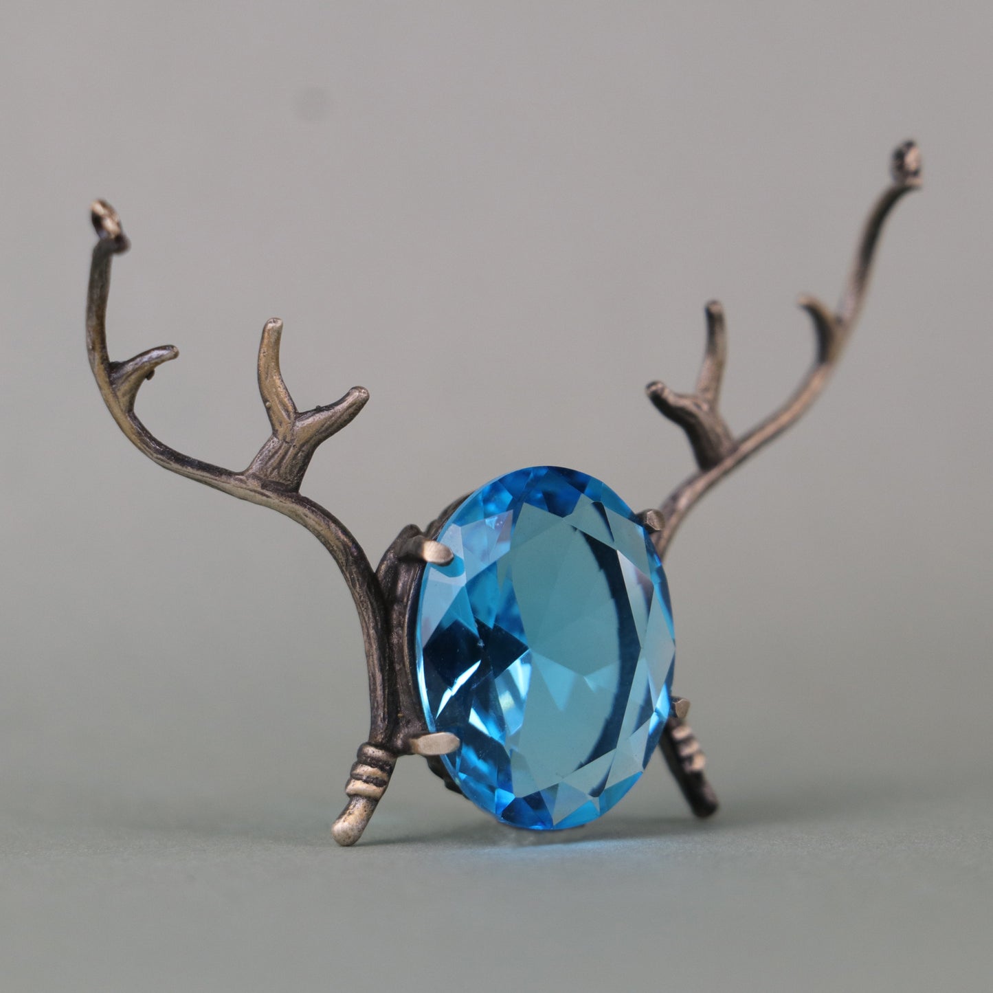 Alageyik Boynuzu Kolye (Tüm Maden ve Taş Seçenekleri)