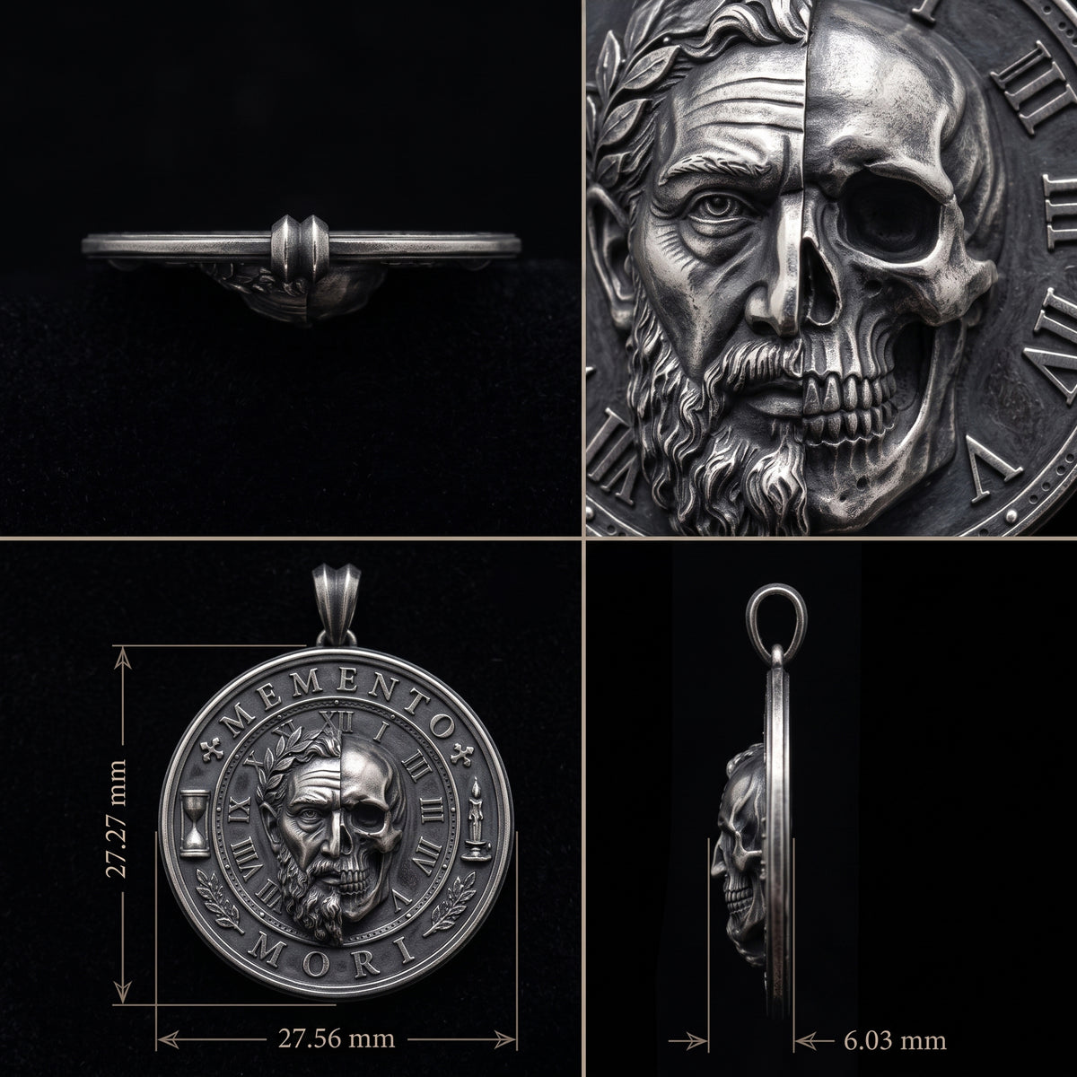 Memento Mori 925 Gümüş Kolye