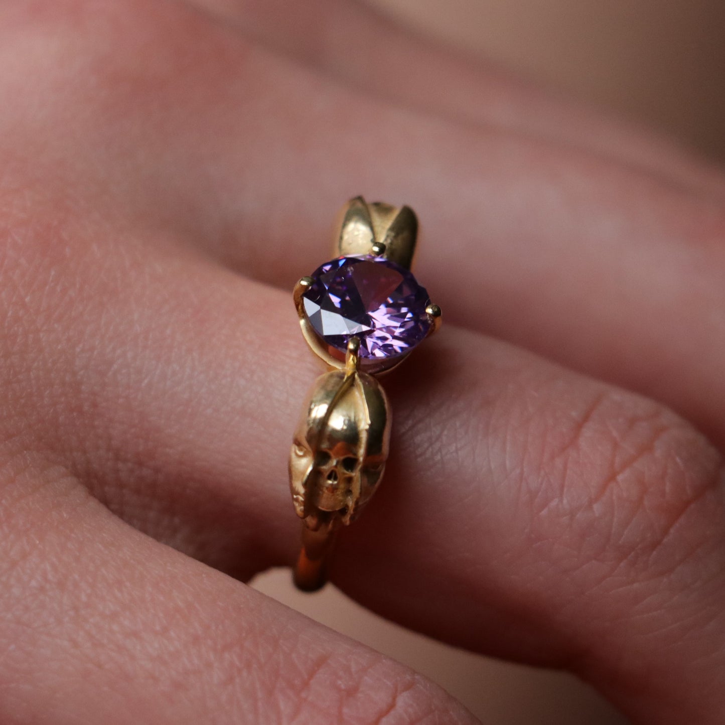 Memento Mori Gümüş Oniks Yüzük (Tüm Maden ve Taş Seçenekleri)