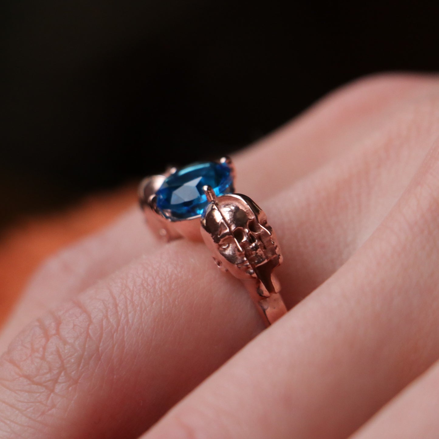 Memento Mori Gümüş Oniks Yüzük (Tüm Maden ve Taş Seçenekleri)