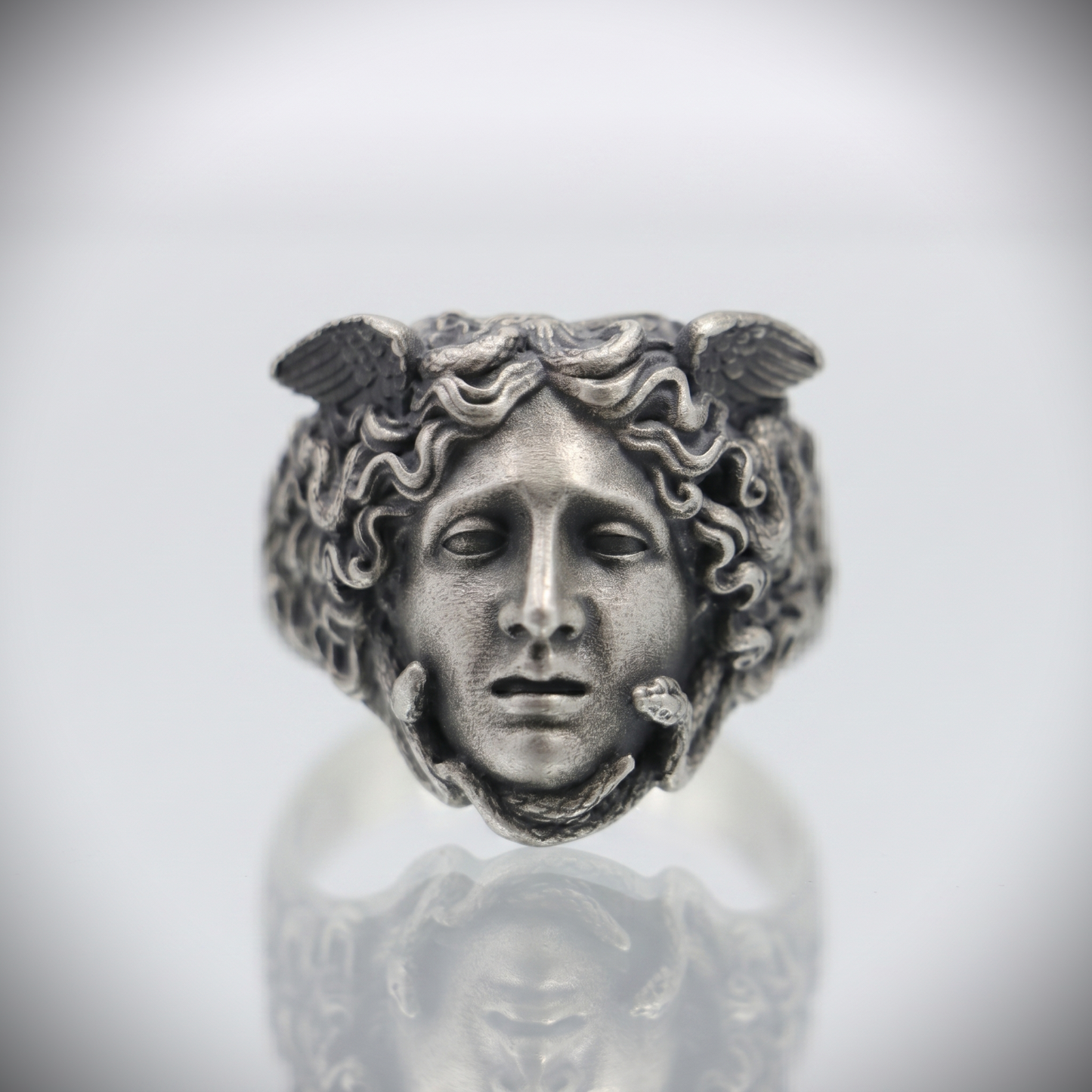Gorgon Medusa 925 Silver Men's Ring