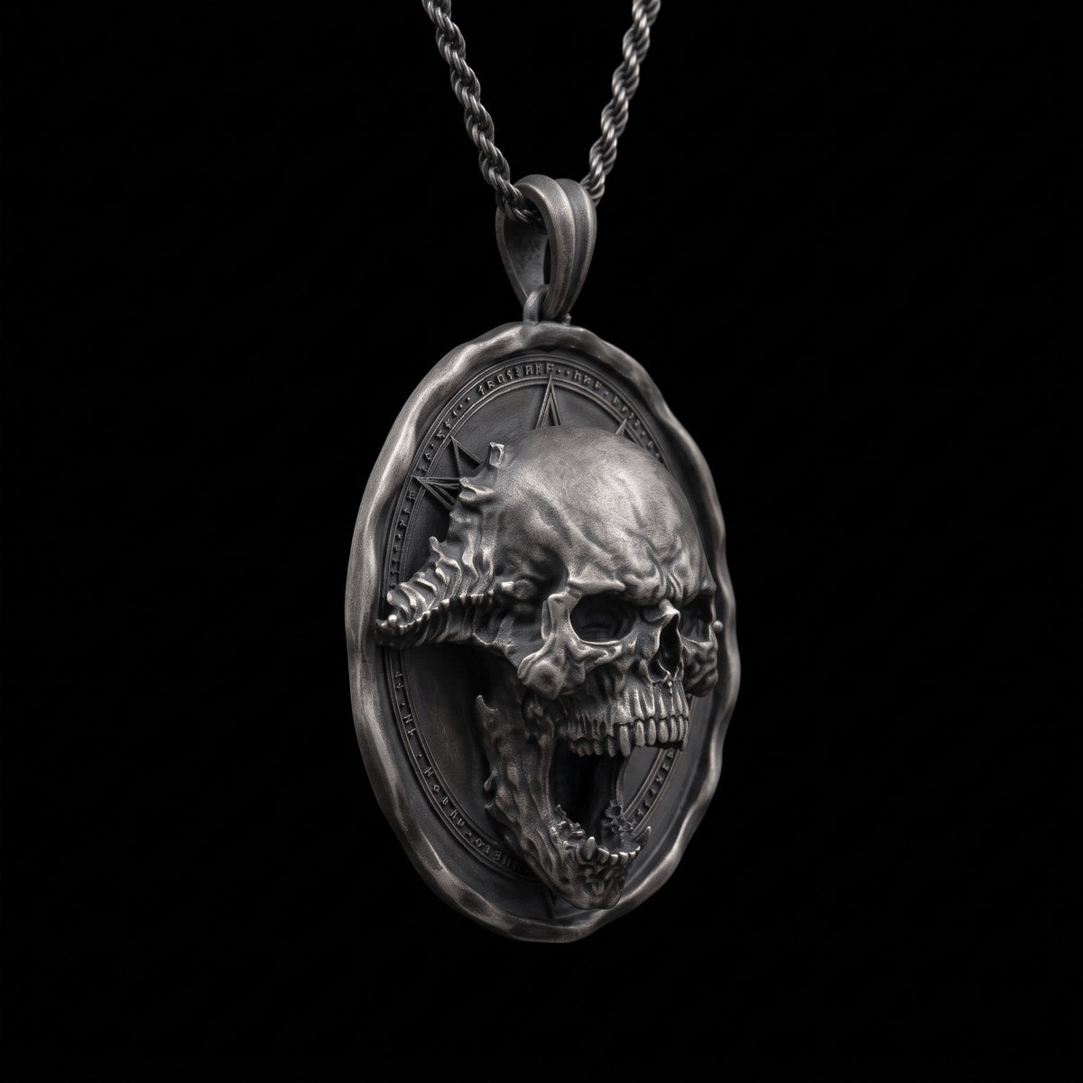 Devil Skull 925 Silver Necklace