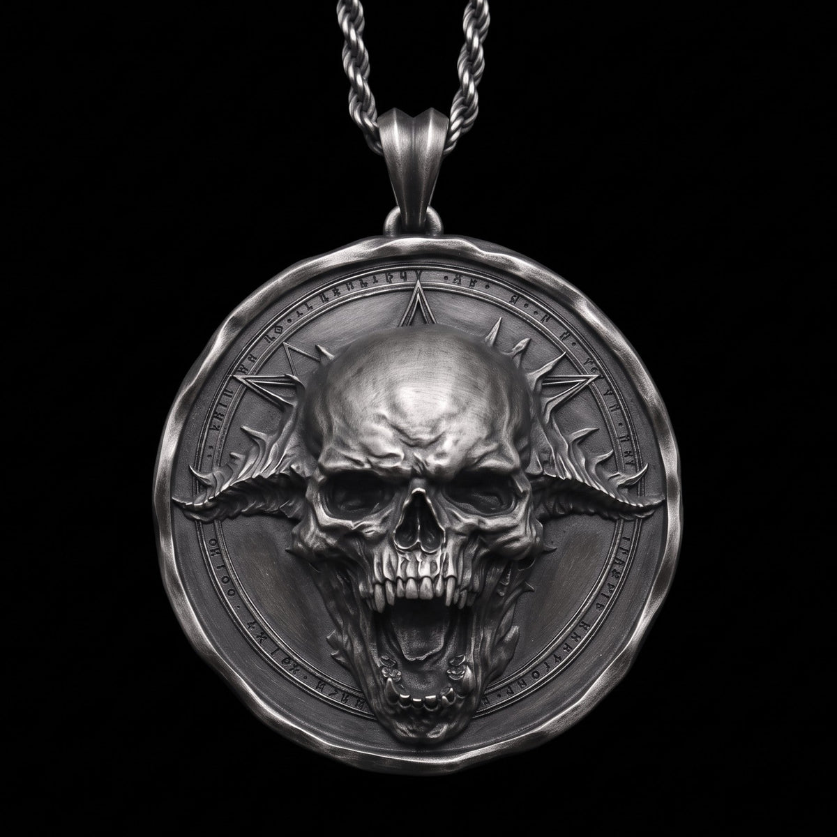 Devil Skull 925 Silver Necklace