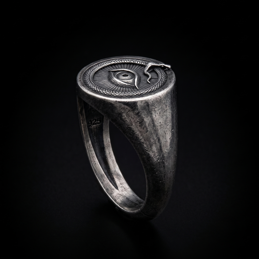 Memento Mori Moissanite Men's 925 Silver Ring