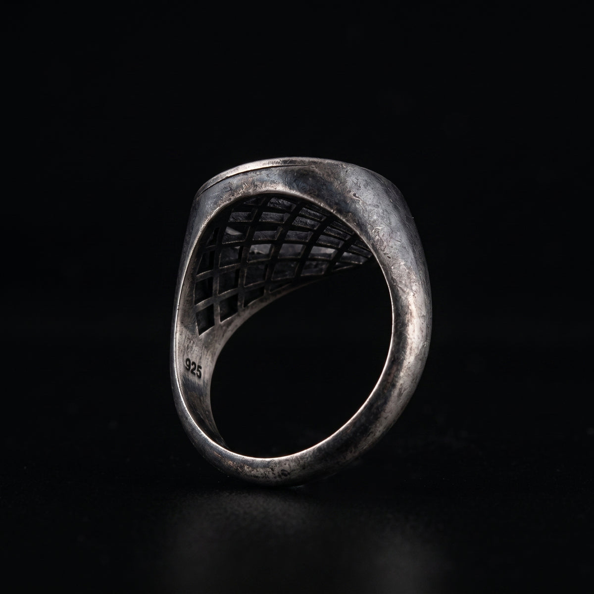 Memento Mori Moissanite Men's 925 Silver Ring