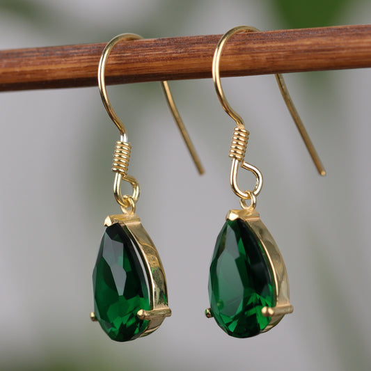 Damla Taşlı Küpe (Tüm Taş ve Maden Seçenekleri)