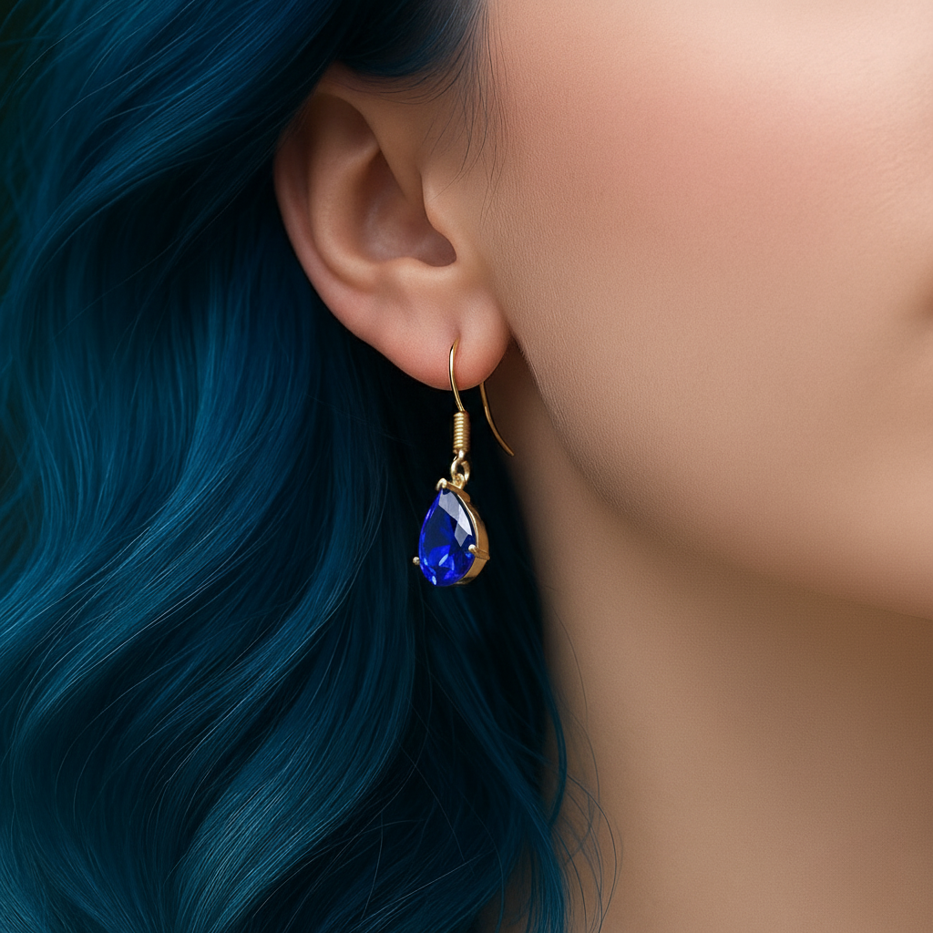 Damla Taşlı Küpe (Tüm Taş ve Maden Seçenekleri)