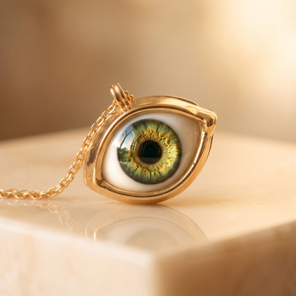 Cat Glass Eye Necklace