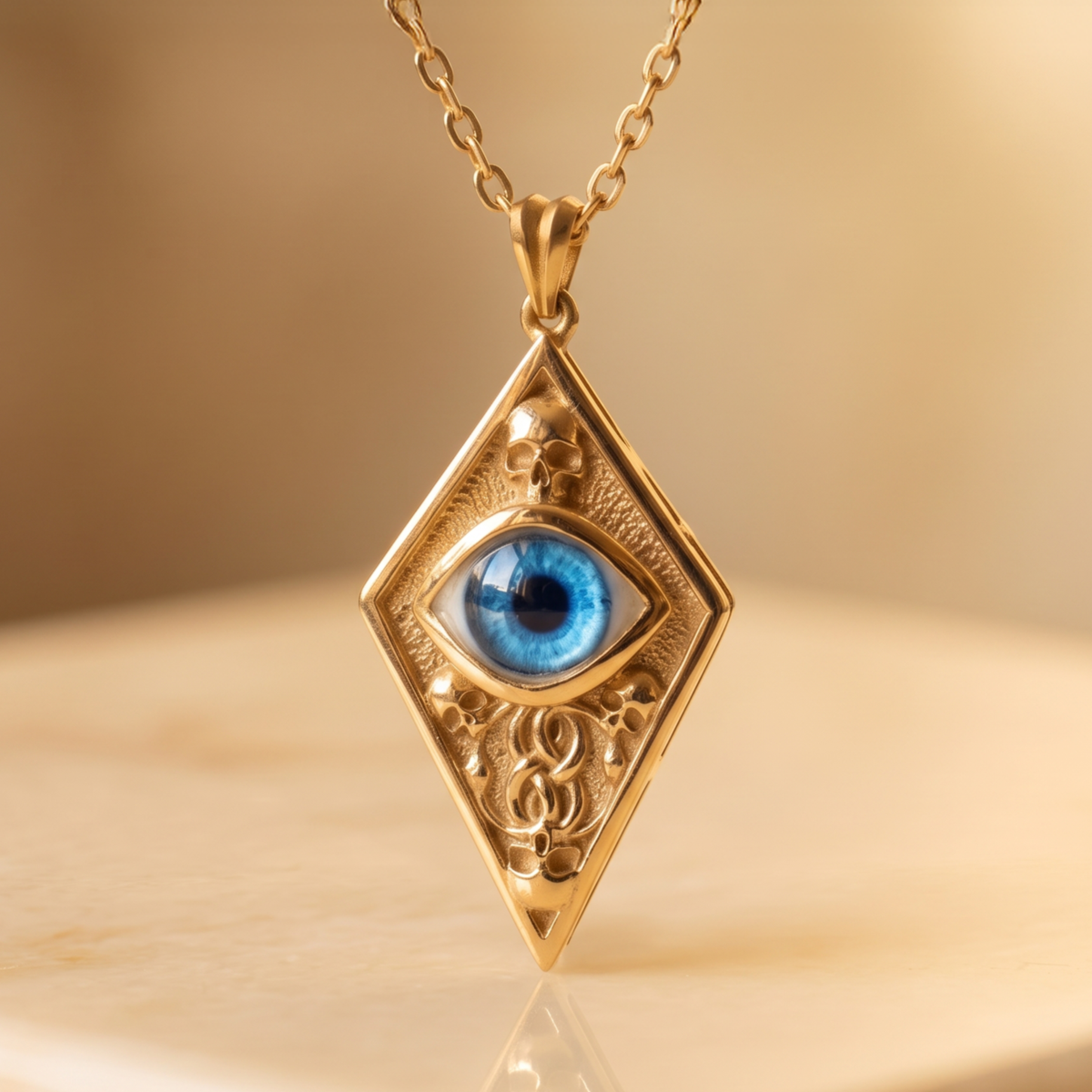 Hazel Eye Large 925 Silver Necklace