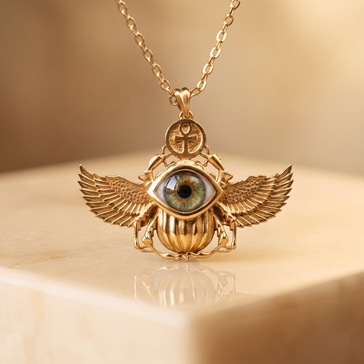 Ouroboros Blue Eye Necklace