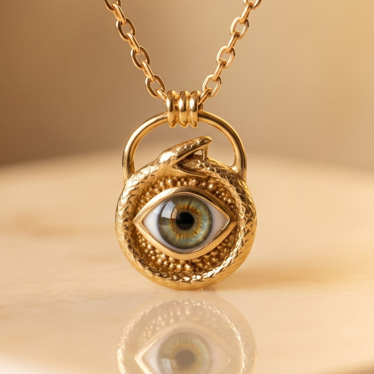 Ouroboros Blue Eye Necklace