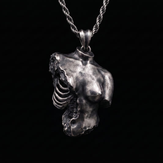 Kadın Tors - Memento Mori - 925 Gümüş Kolye