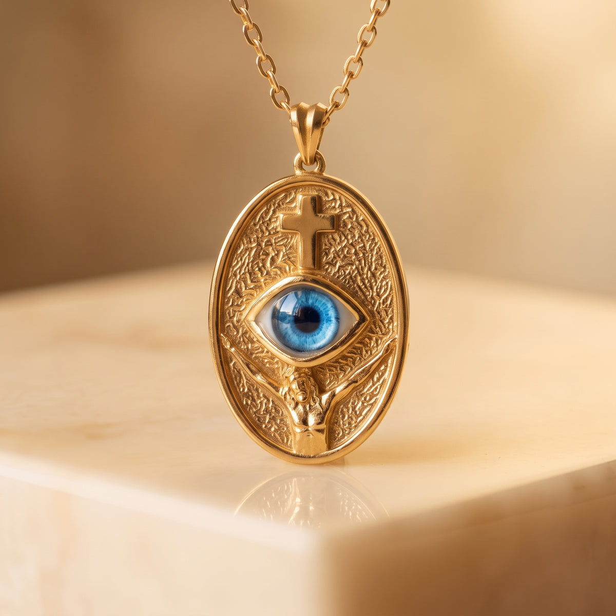Ouroboros Blue Eye Necklace