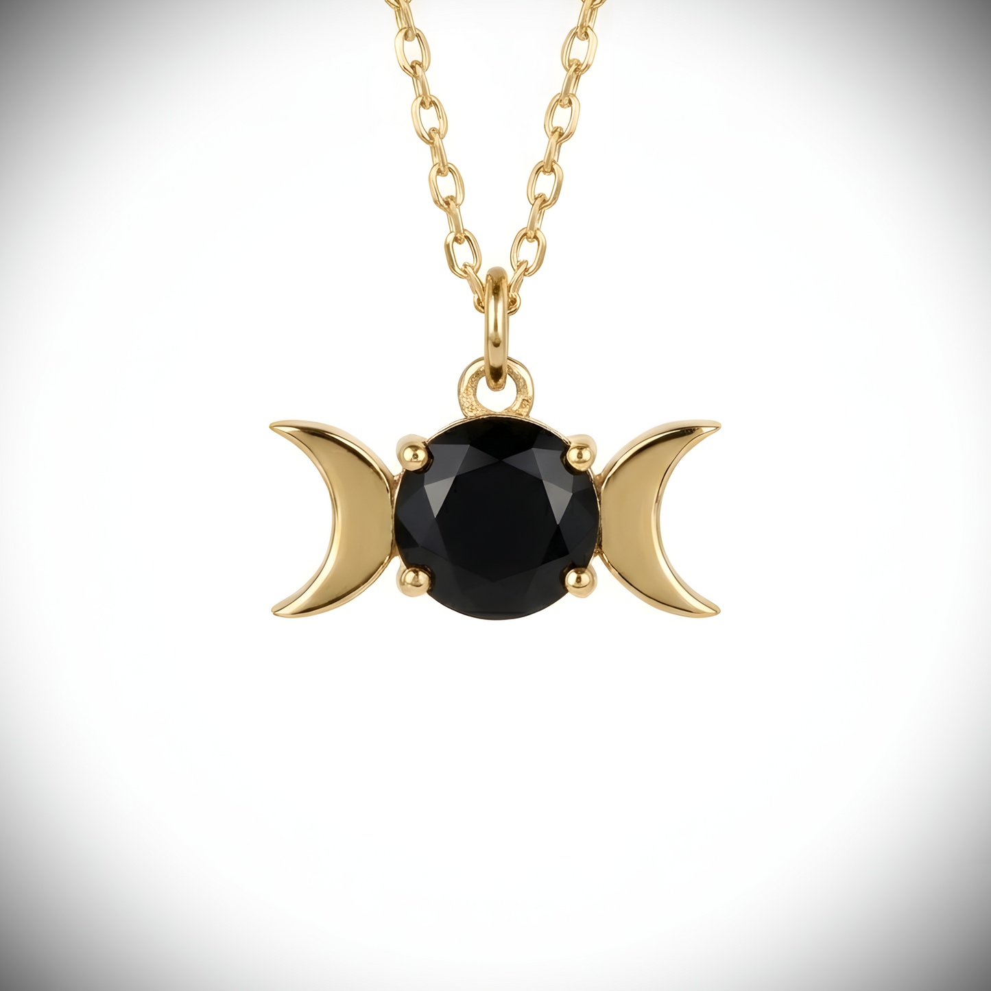 Moon Goddess Pink Quartz 925 Silver Necklace