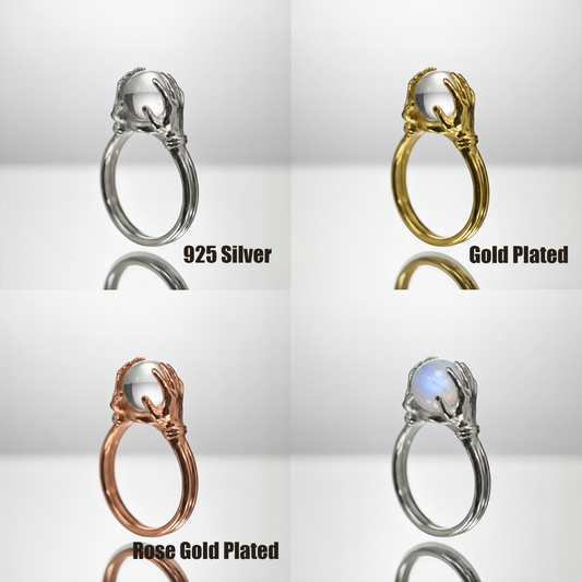 Holy Spirit Clear Kuvars 925 Gümüş Yüzük