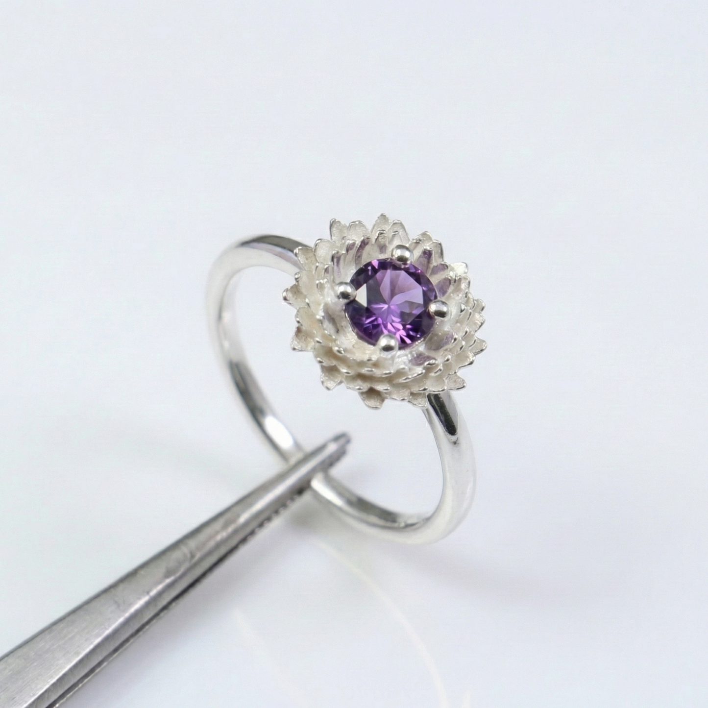 Ay Çiçeği Yüzük (Tüm Taş ve Maden Seçenekleri)