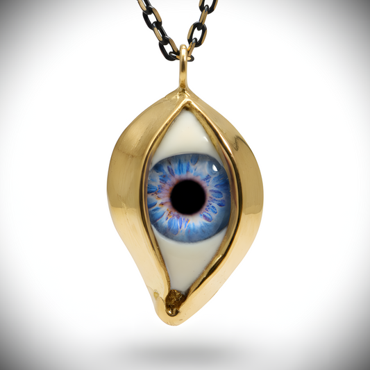 Hazel Eye Large 925 Silver Necklace