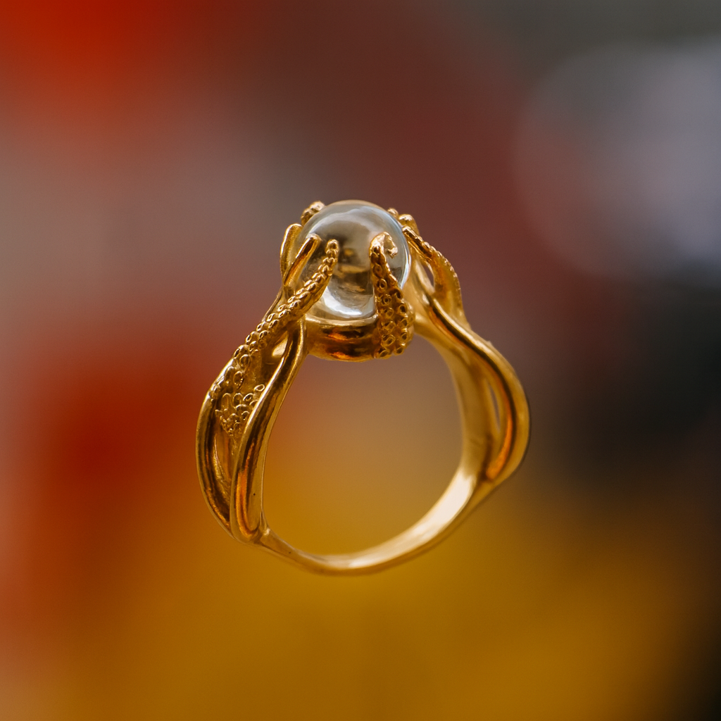 Ahtapot Yüzük (Tüm Taş ve Maden Seçenekleri)