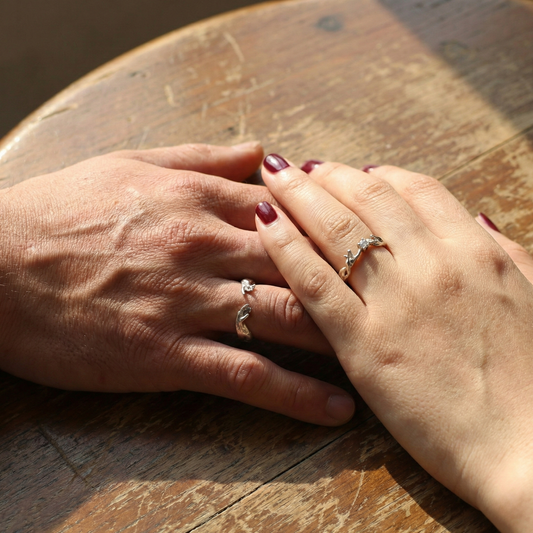 Creation of Adam Couple Wedding Ring 925 Silver Ring