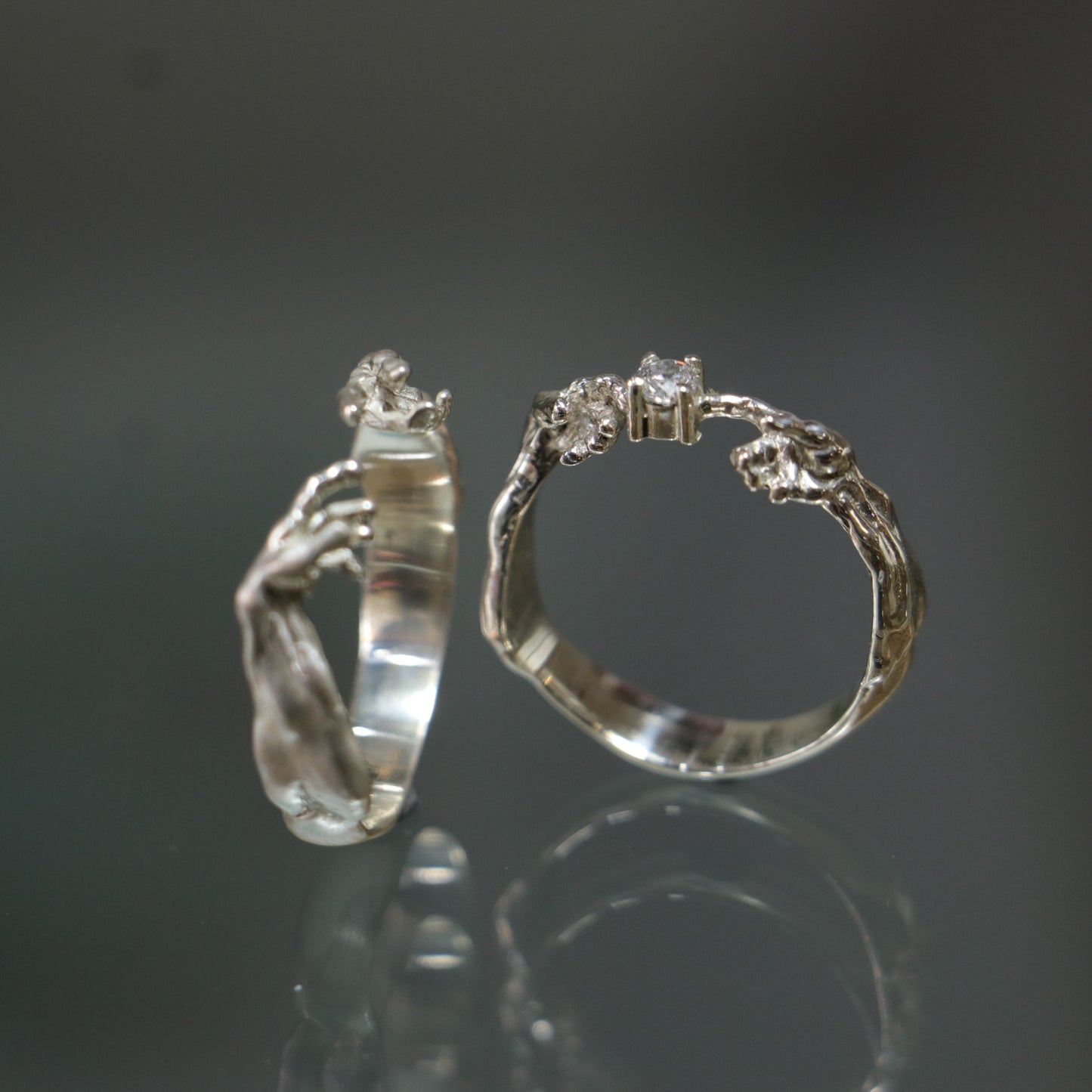 Creation of Adam Couple Wedding Ring 925 Silver Ring