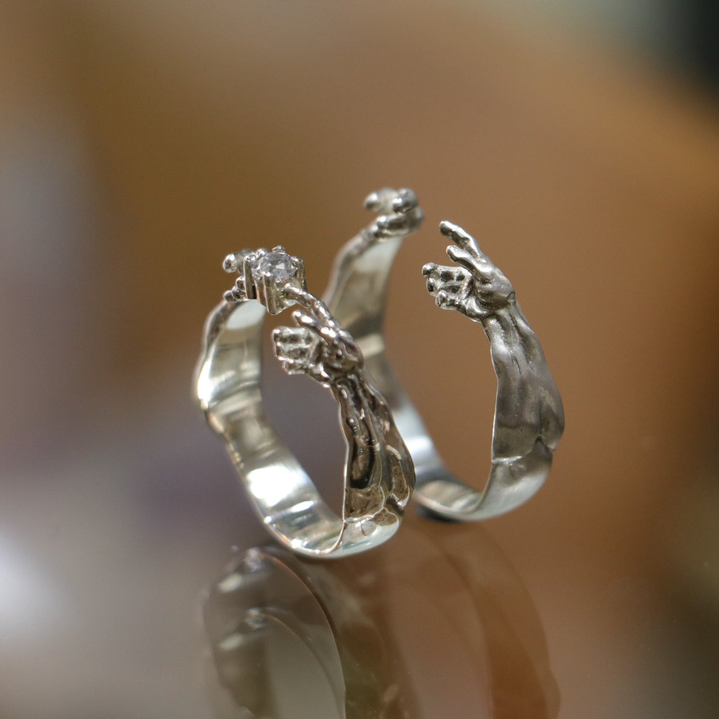 Creation of Adam Couple Wedding Ring 925 Silver Ring