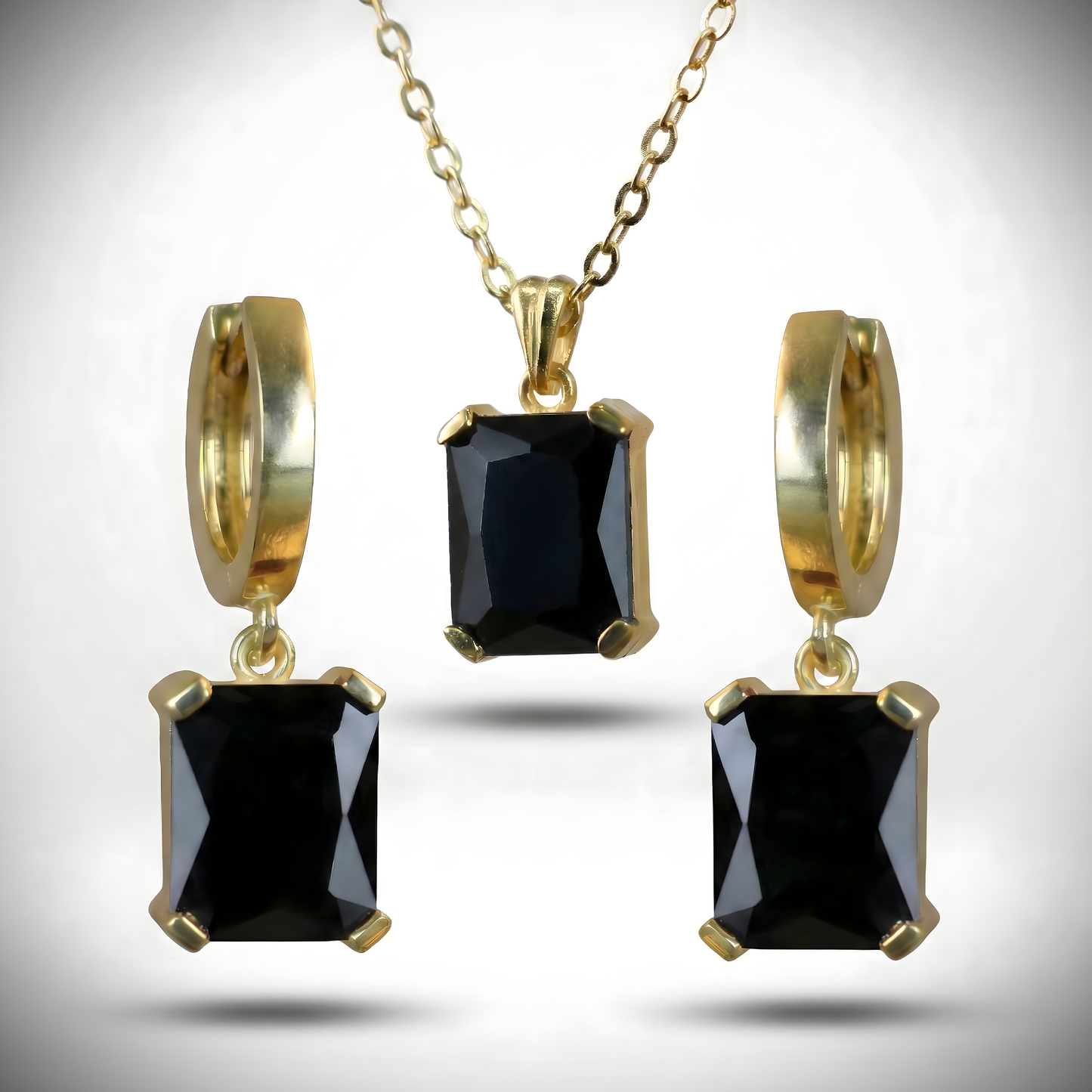 Drop Emerald 925 Silver Necklace