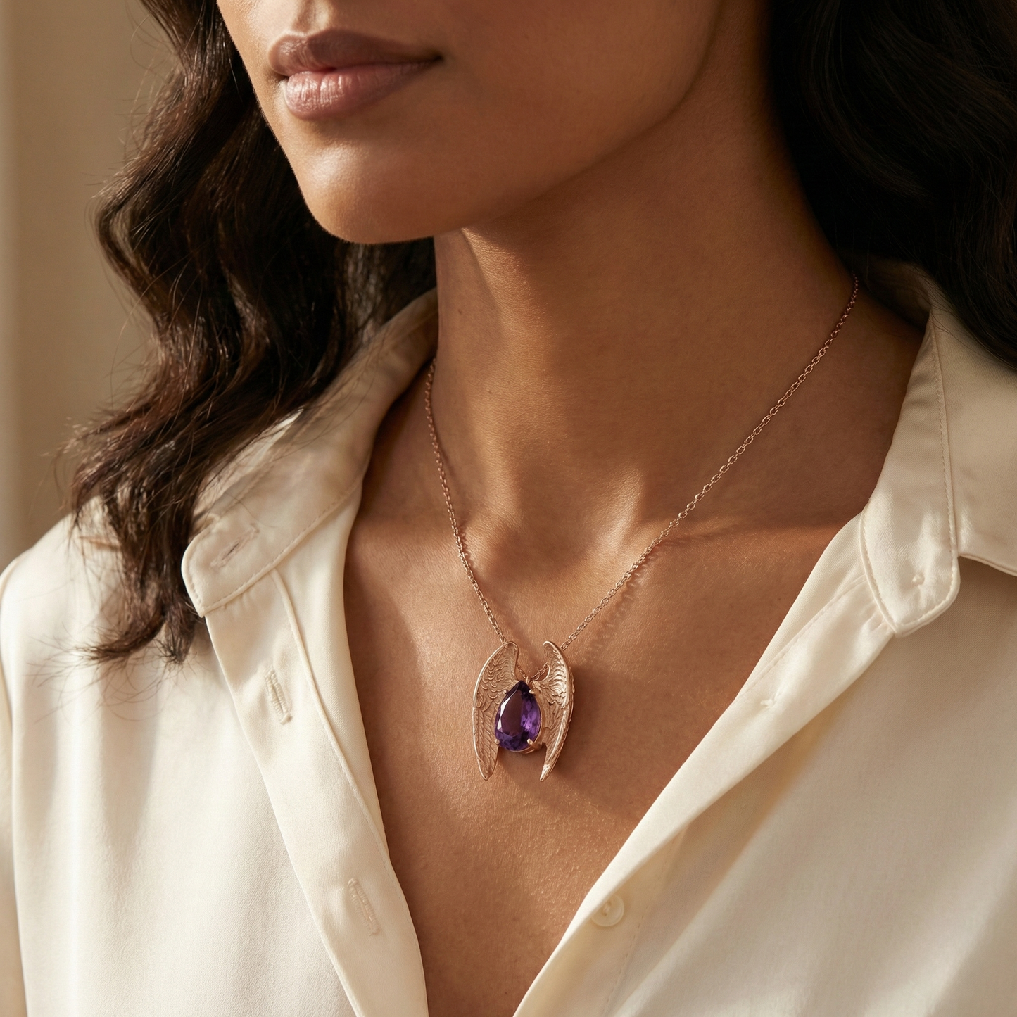 Coiled Snake 925 Silver Rose Gold Plated Necklace