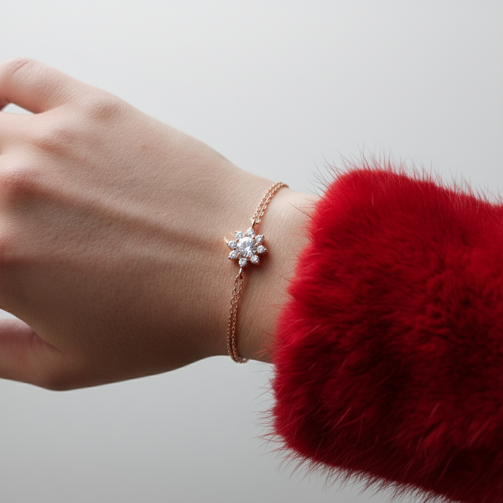 Pink Amethyst and Citrine 925 Silver Bracelet