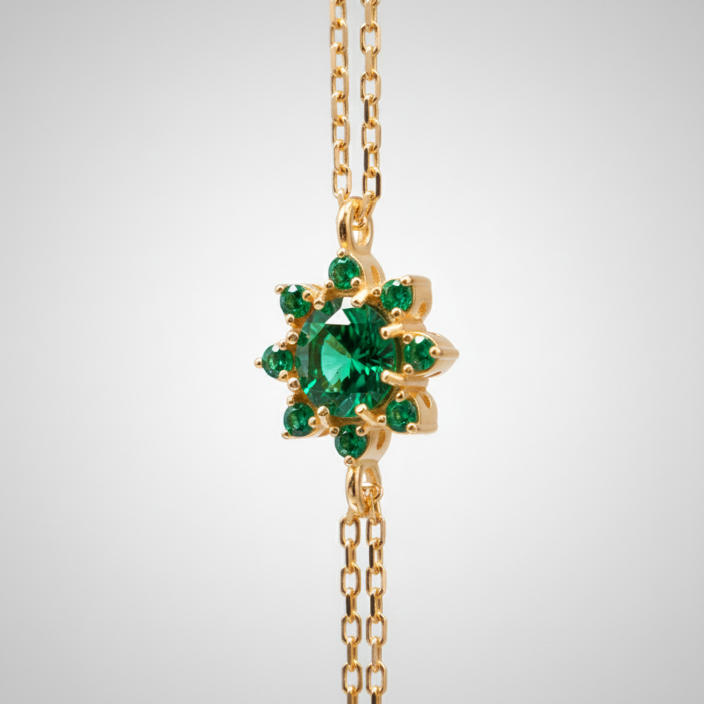 Pink Amethyst and Citrine 925 Silver Bracelet