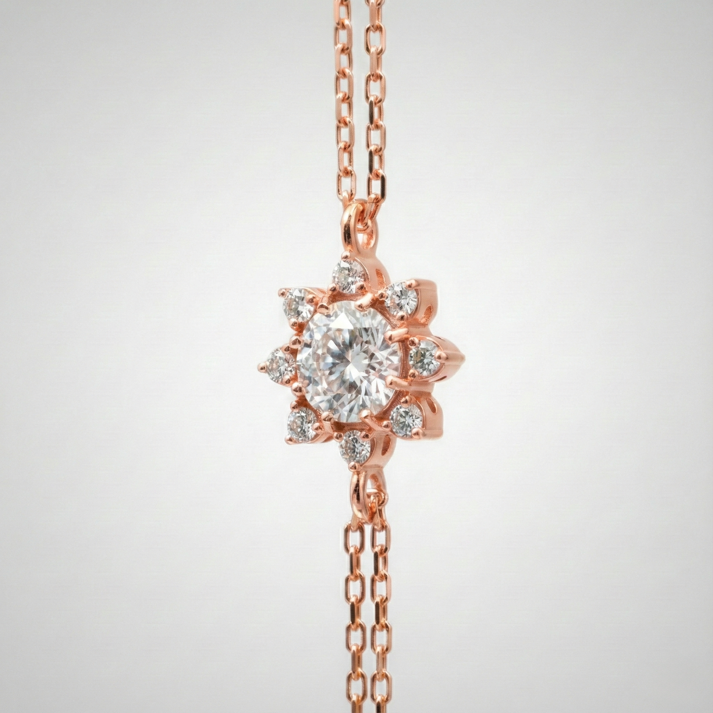 Pink Amethyst and Citrine 925 Silver Bracelet