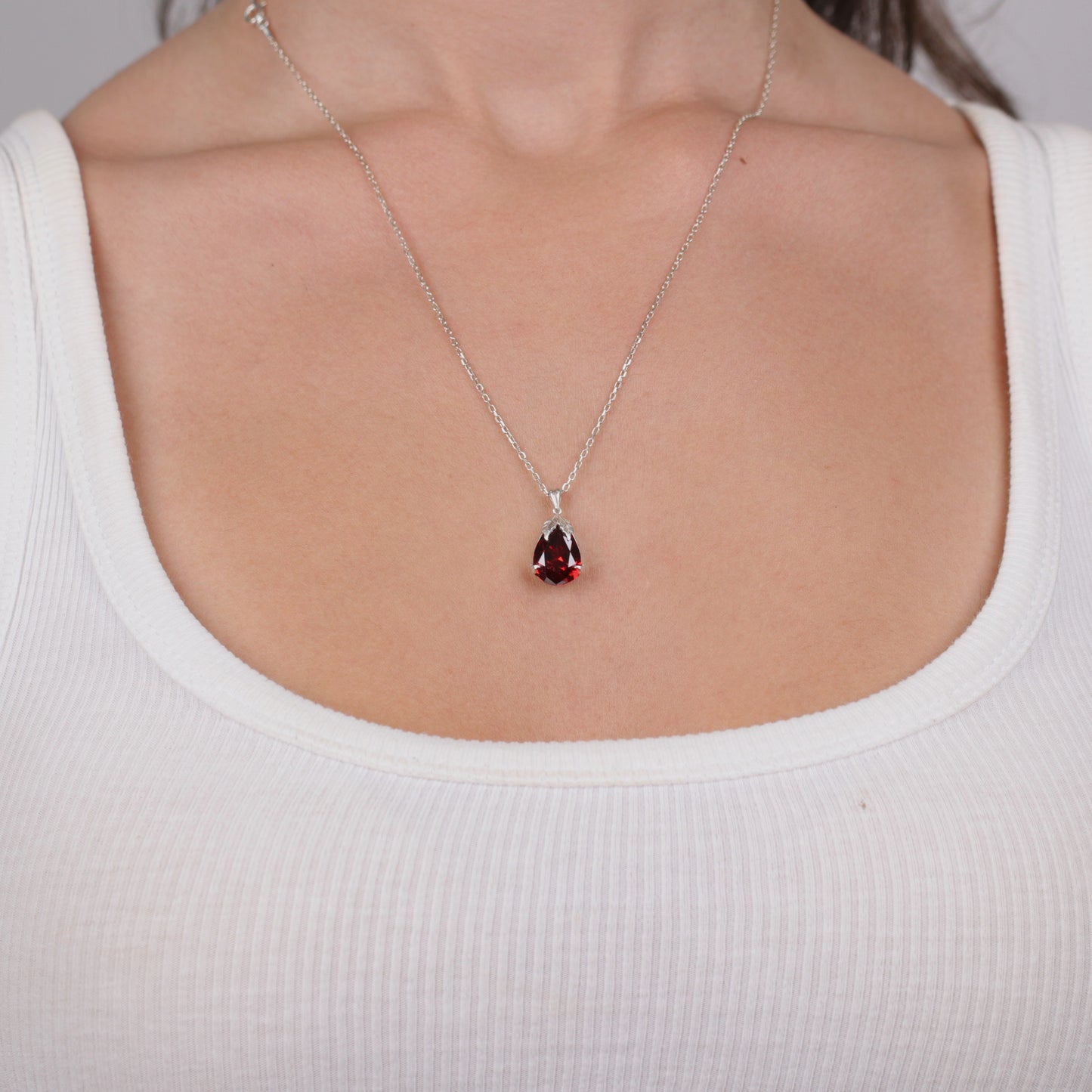 Damla Yapraklar 925 Gümüş Kolye (Tüm Taşlar)