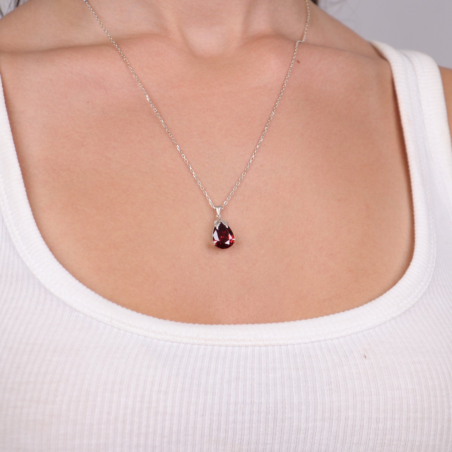 Damla Yapraklar 925 Gümüş Kolye (Tüm Taşlar)