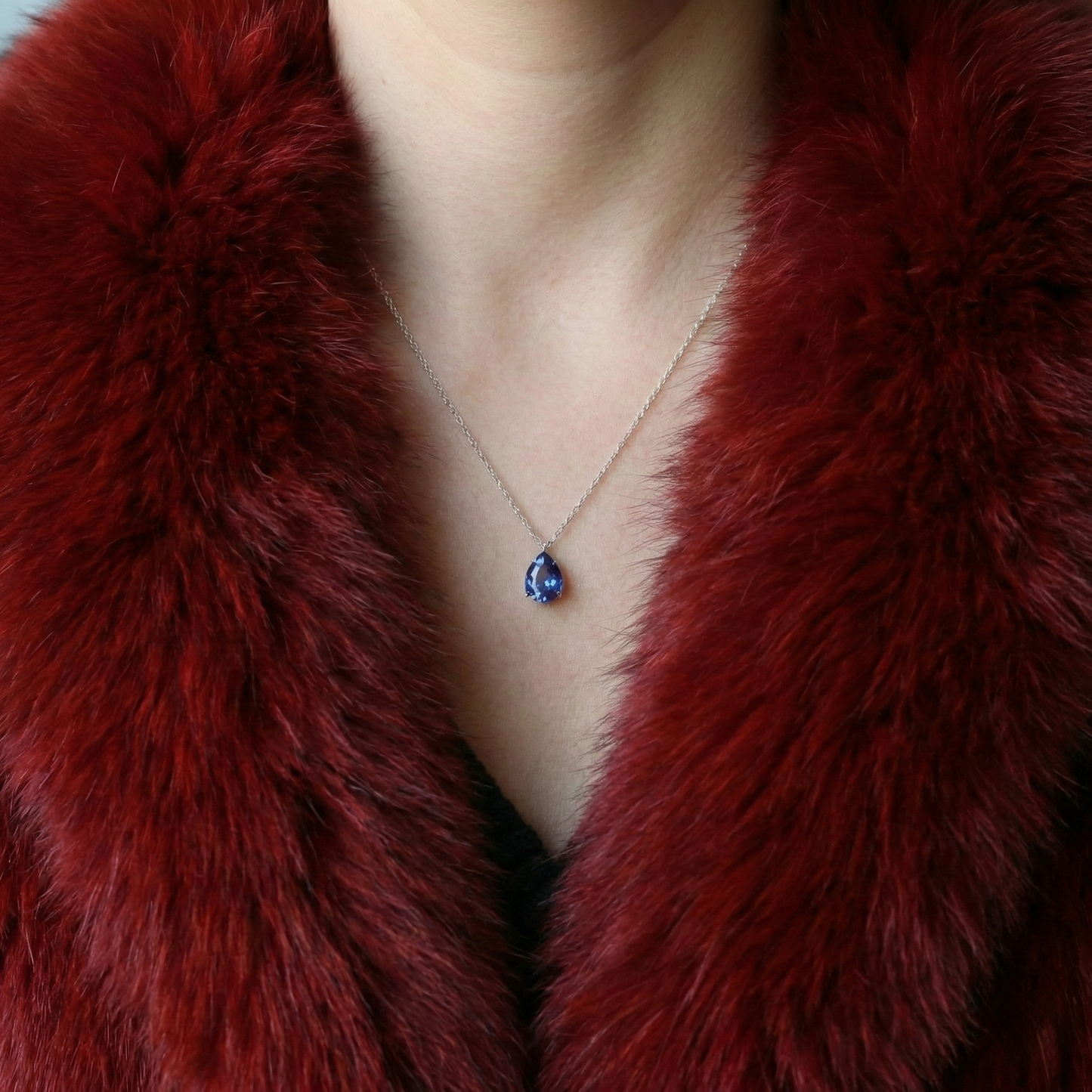 Mini Mini Skull 925 Oxidized Silver Necklace