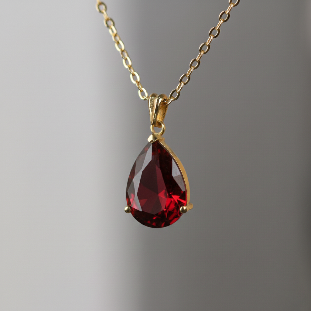 Drop Emerald 925 Silver Necklace