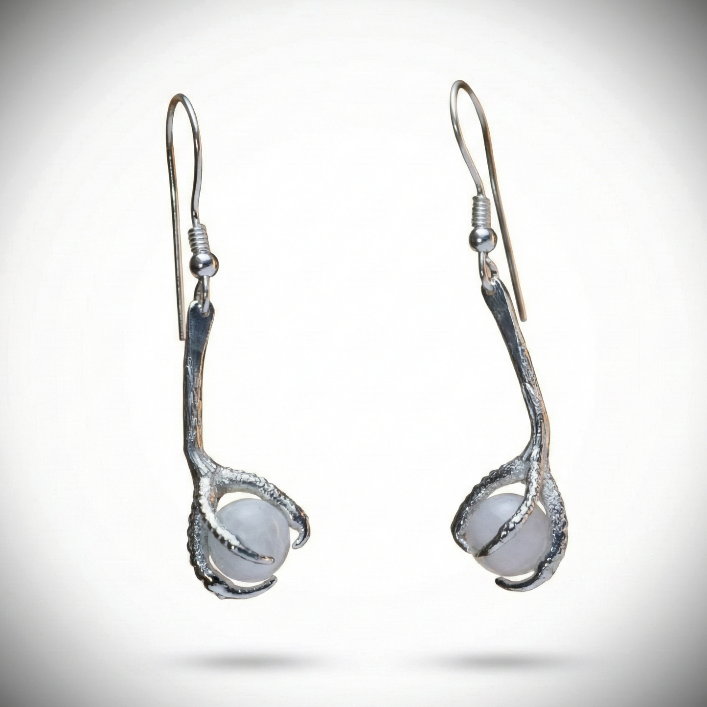 Garnet Claw Earrings