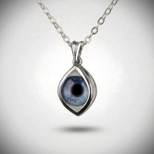 Realistic Eye 925 Silver Necklace