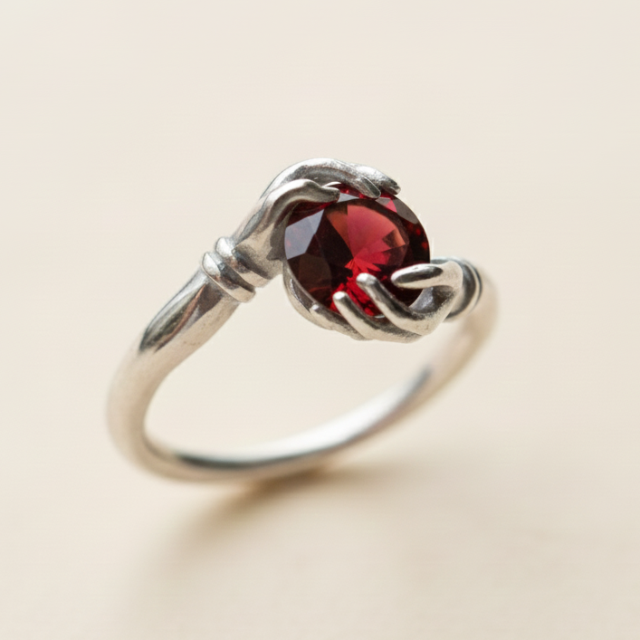 Secrets of the Universe Aquamarine 925 Silver Gold Plated Ring