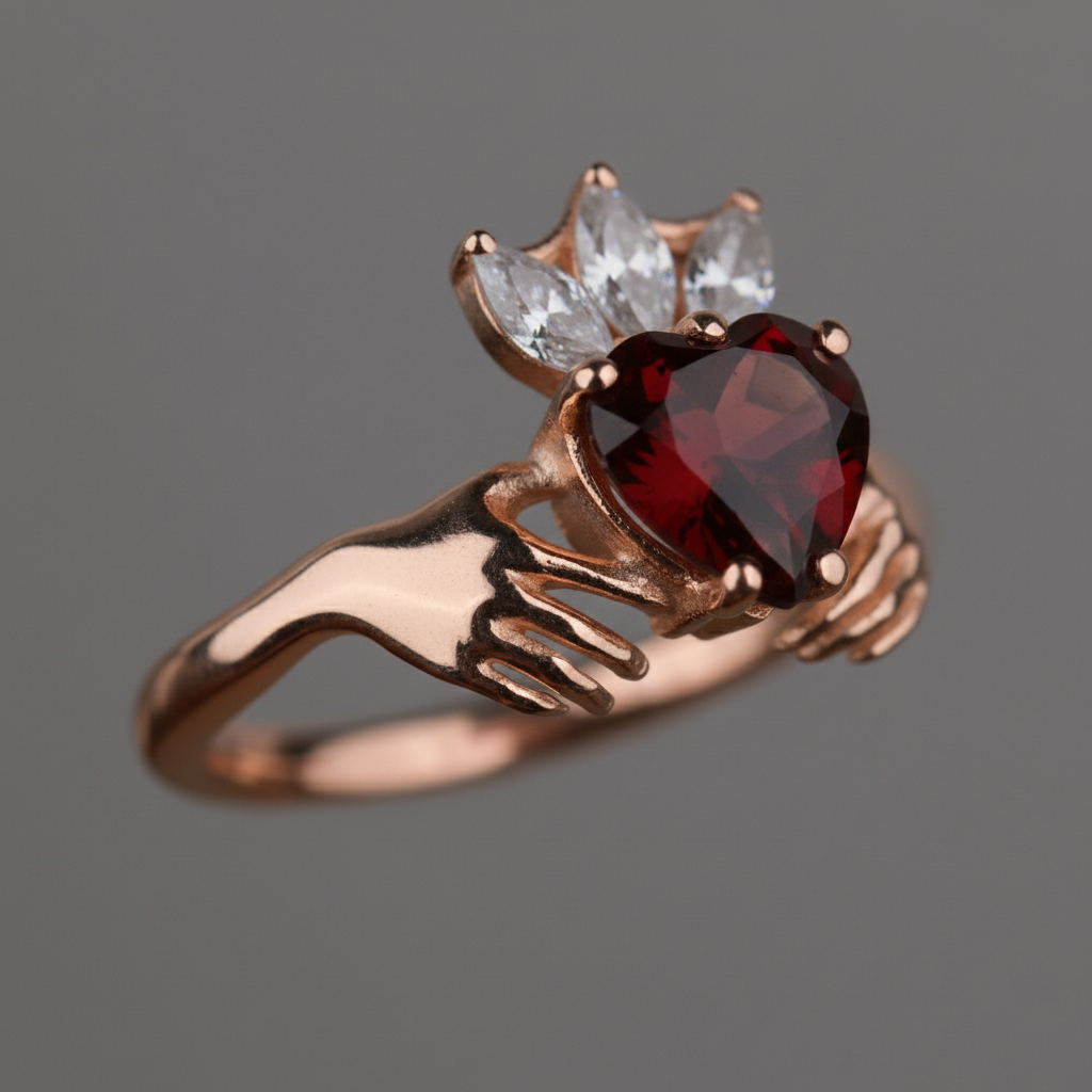 Zümrüt Claddagh Ring