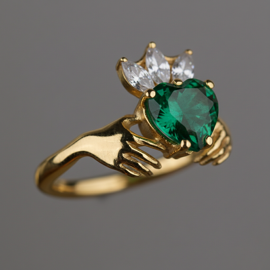 Zümrüt Claddagh Ring