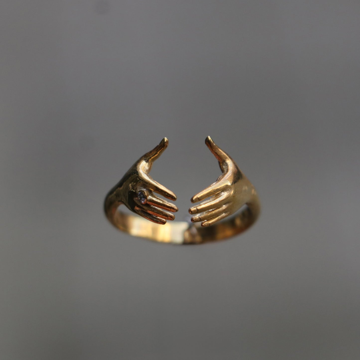 Eller 925 Gümüş Altın Kaplama Yüzük (Tüm Maden Seçenekleri)