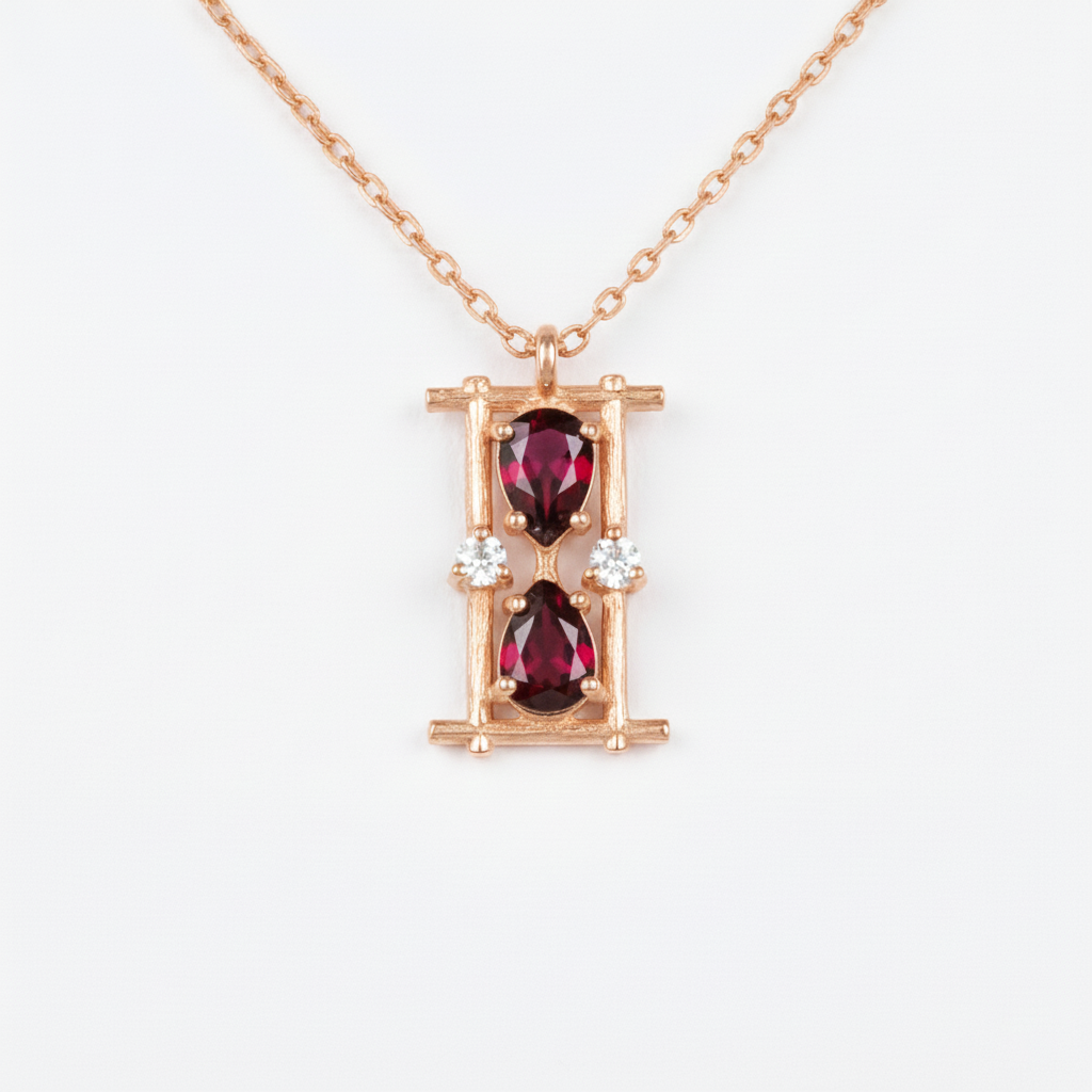 Drop Emerald 925 Silver Necklace