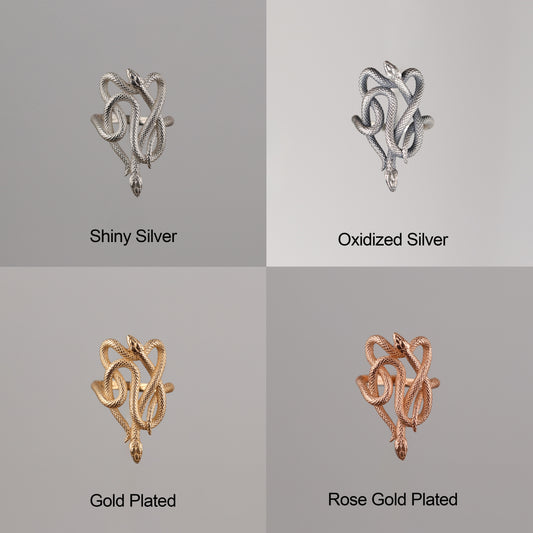 Amber Octopus 925 Silver Ring