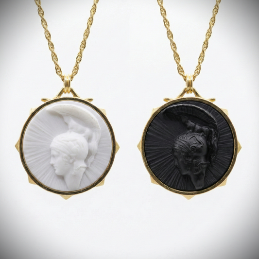 Marble Lion 925 Silver Gold Plated Necklace