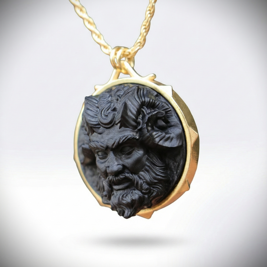 Marble Lion 925 Silver Gold Plated Necklace