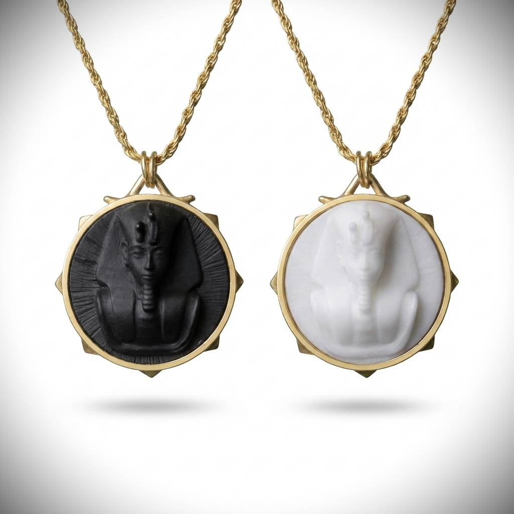 Marble Lion 925 Silver Gold Plated Necklace